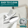 20 Piece Heavy Duty Silverware Set, ENLOY Stainless Steel Solid Flatware Cutlery for 4, Modern & Elegant Design, High Quality Gift