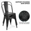 4 Set Ins Durable Outdoor Chair & Indoor Metal Chair, Dining Chairs,Patio Chairs Kitchen Chairs,18" Seat Height Restaurant Chair, Tolix Side Bar Chair