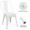 4 Set Ins Durable Outdoor Chair & Indoor Metal Chair, Dining Chairs,Patio Chairs Kitchen Chairs,18" Seat Height Restaurant Chair, Tolix Side Bar Chair