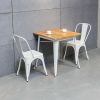 4 Set Ins Durable Outdoor Chair & Indoor Metal Chair, Dining Chairs,Patio Chairs Kitchen Chairs,18" Seat Height Restaurant Chair, Tolix Side Bar Chair